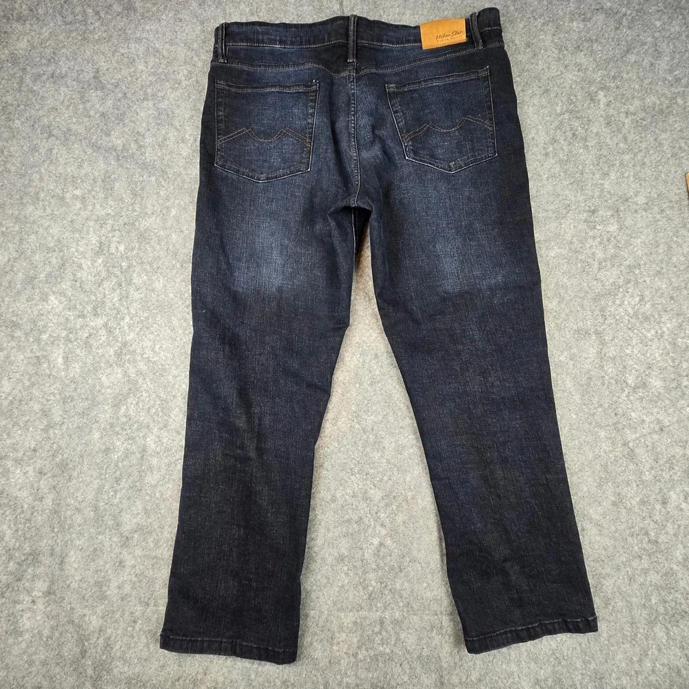 Urban Star Jeans Mens 40x30 Dark Wash‎ Straight Leg Stretch Denim